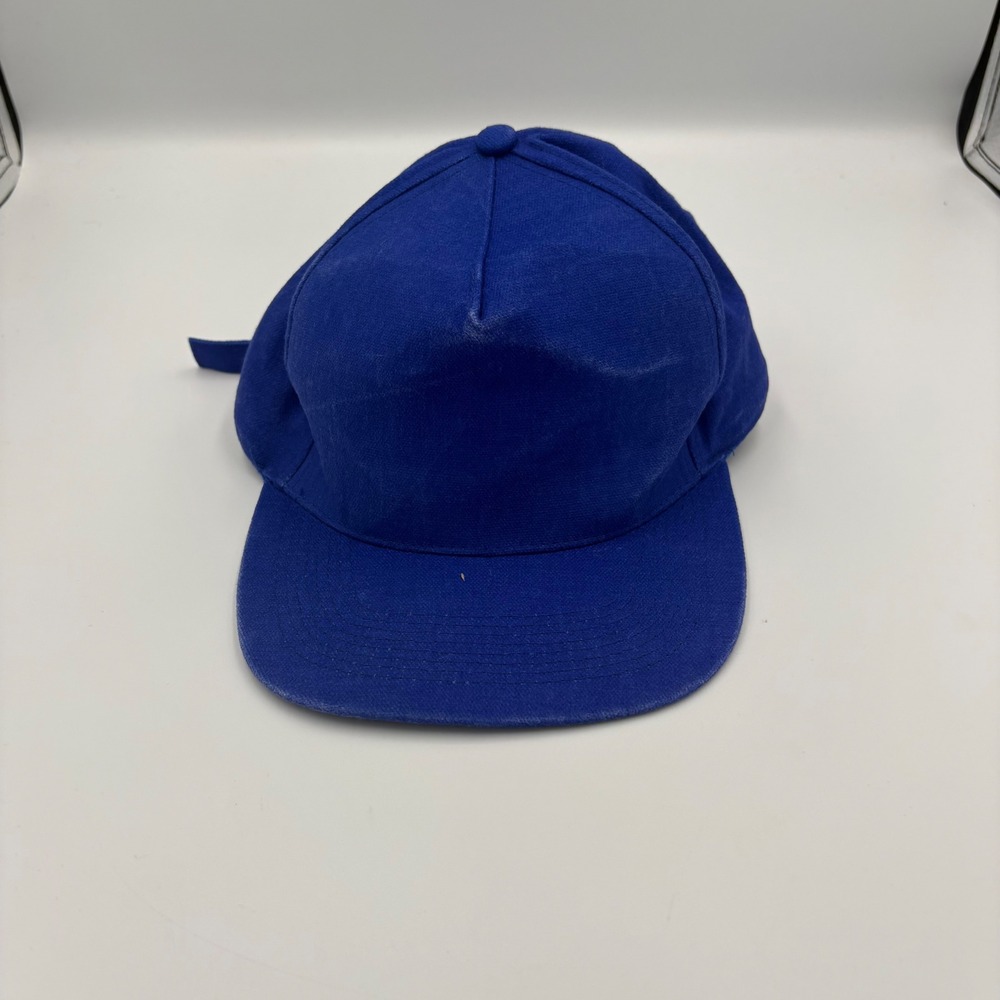 Otto Cap Baseball Hat Mens OSFM Blue Blank 5 Panel Strapback Flat Brim